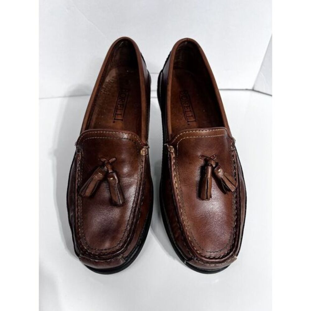 Borelli Royce Men's Shoes 8M‎ 311025 Tassle Brown Genuine Leather Casual Loafers